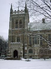 Burns Library in winter