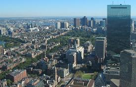 The view from the top of the Prudential Tower