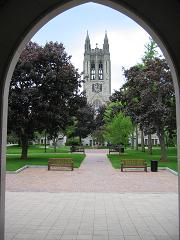 Gasson Hall as seen from Fulton Hall